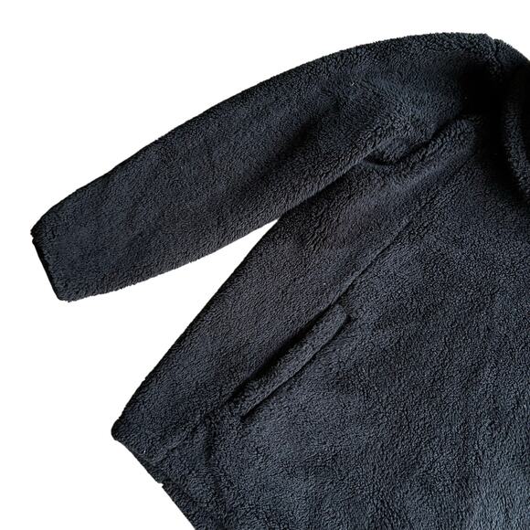 The North Face Black Sherpa Funnel Neck Pullover Sweatshirt youth XL WMN Size S - Picture 3 of 10